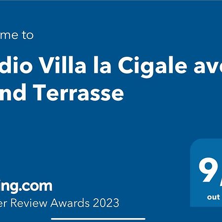 Studio Villa la Cigale avec grand Terrasse Mentone Esterno foto